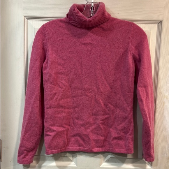 Charter Club 2-Ply Cashmere Super Soft Pink Turtleneck...